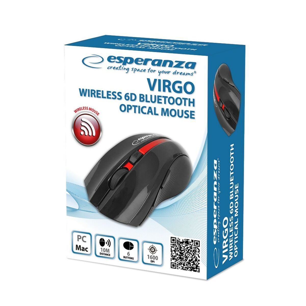Muis Esperanza EM129R Zwart Rood